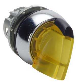 2 Position Lighted Yellow Maintained Selector Switch-0