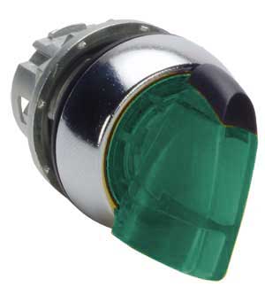 2 Position Lighted Green Maintained Selector Switch-0